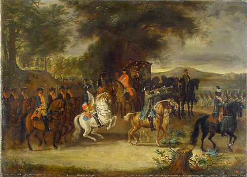 Inspectie van een regiment, 1742, Cornelis Troost