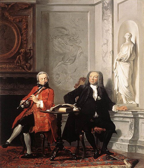 Portrait of Jeronimus Tonneman and his Son Jeronimus, 1736, Cornelis Troost