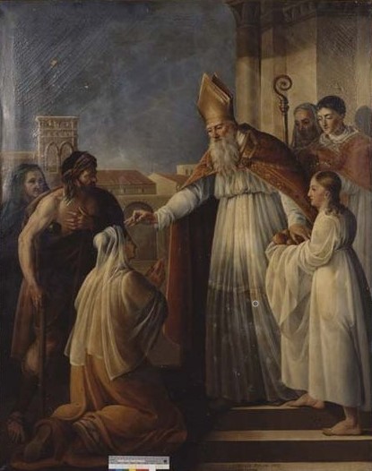 Rencontre de saint Germain et sainte Geneviève, 1821, Isabelle Pinson
