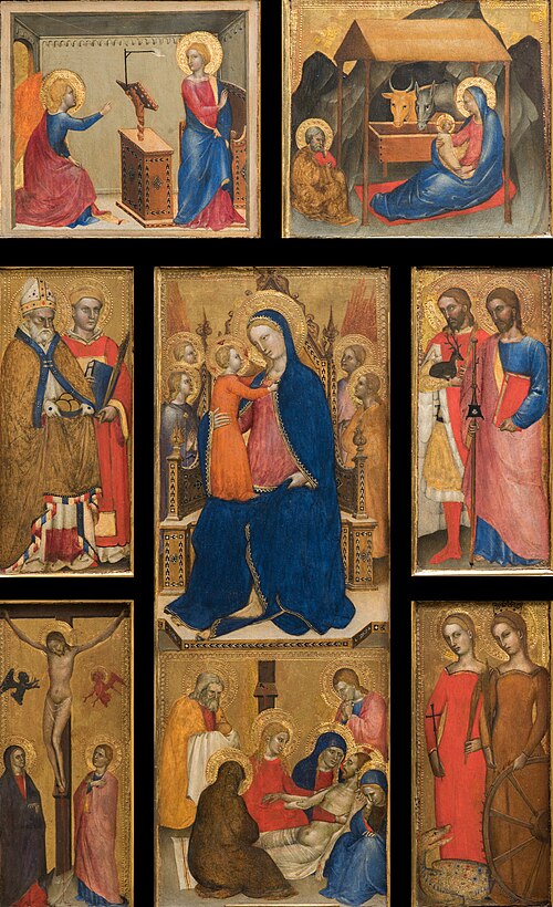 Madonna and Child with Saints, 1355, Giovanni da Milano