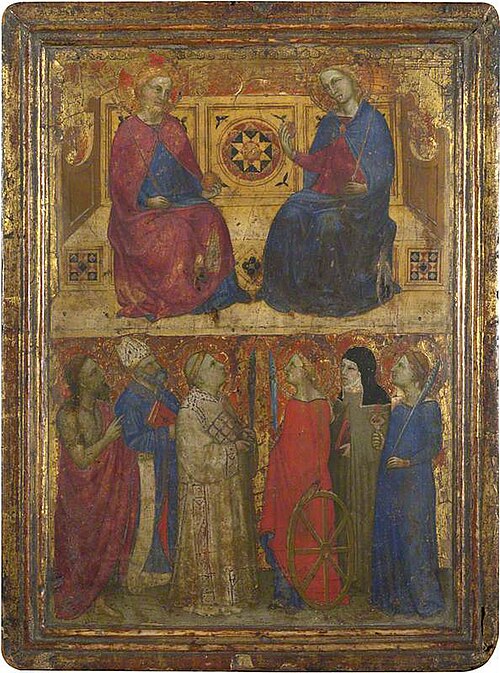 Christ and the Virgin with Saints, 1365, Giovanni da Milano