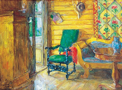 Interior from Vendelsborg, Vollen in Asker, 1924, Harriet Backer