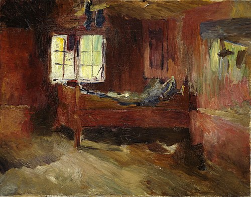 Farm Interior, Strålsjøhaugen, 1893, Harriet Backer