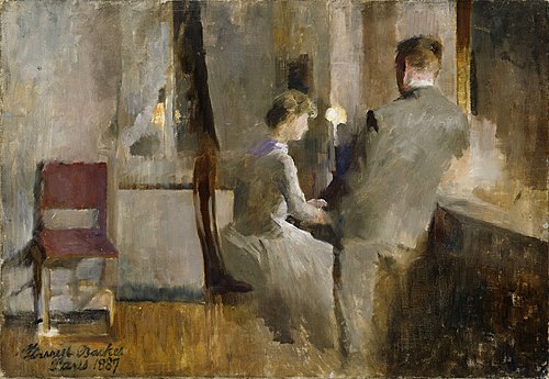 Music, Interior from Paris, 1887, Harriet Backer