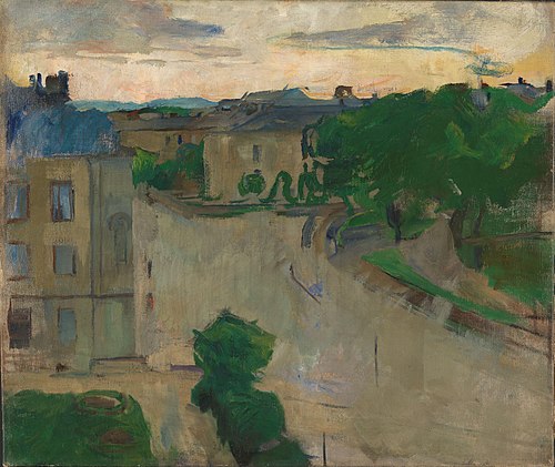 View from my Balcony, Hansteensgate 2, 1915, Harriet Backer