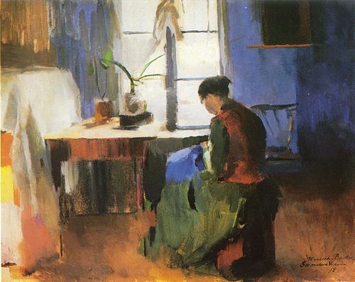 Sewing Woman, 1890, Harriet Backer
