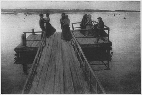 Tanz auf der Landungsbrücke., , Hugo Simberg