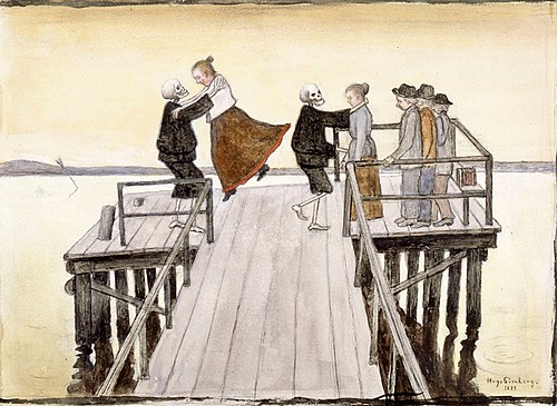 Dance on the Quay, 1899, Hugo Simberg