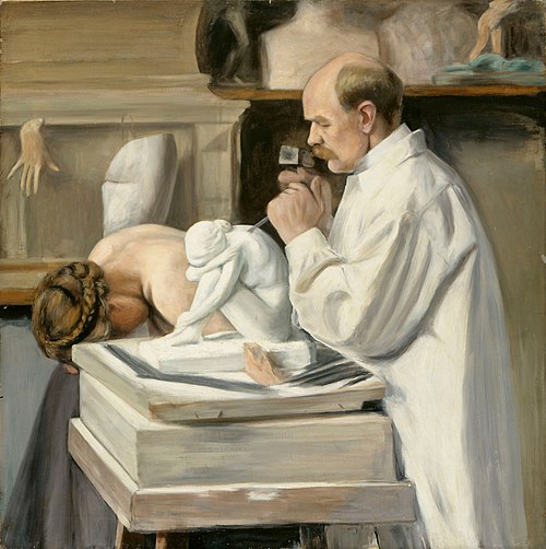 Portrait of Viktor Malmberg, 1917, Hugo Simberg