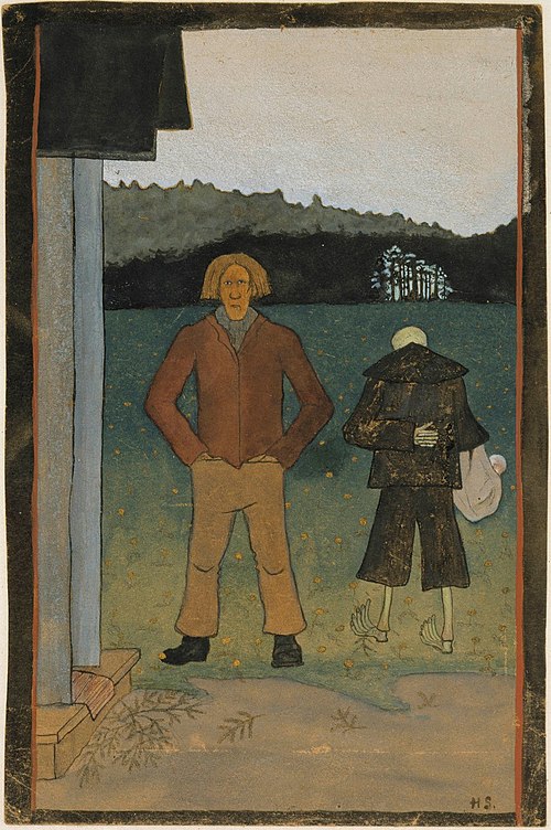 Death and the Peasant, 1895, Hugo Simberg