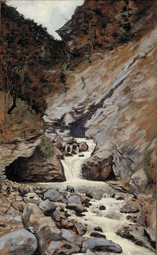Mountain Stream in Caucasia, 1899, Hugo Simberg