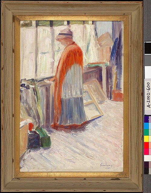 In the Studio, 1910, Hugo Simberg