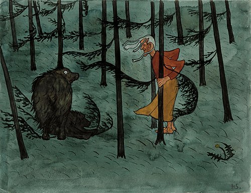 Fear in The Woods, 1896, Hugo Simberg