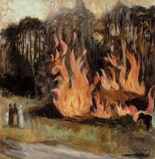Bonfires, , Hugo Simberg
