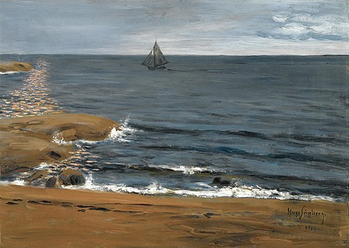 Seascape in moonlight, 1900, Hugo Simberg