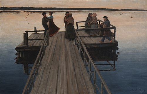 Dance at the bridge, 1903, Hugo Simberg