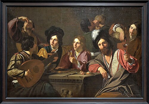 Assemblée de buveurs, 1650, Nicolas Tournier