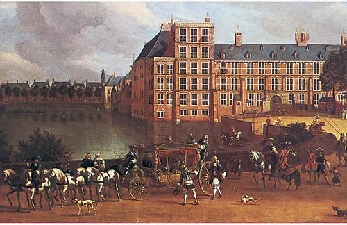 The Buitenhof with Coach, 1676, Jan van Kessel