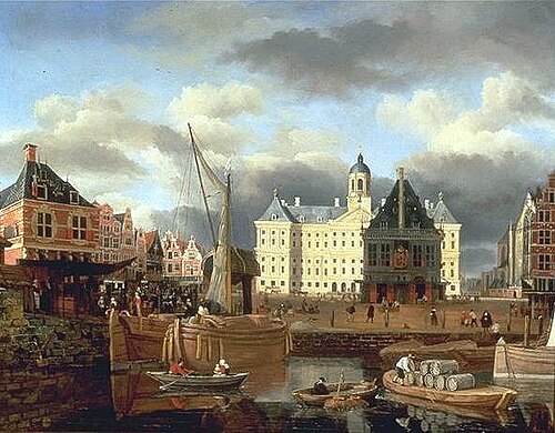 Der Dam mit Palast und Waage, 1680, Jan van Kessel