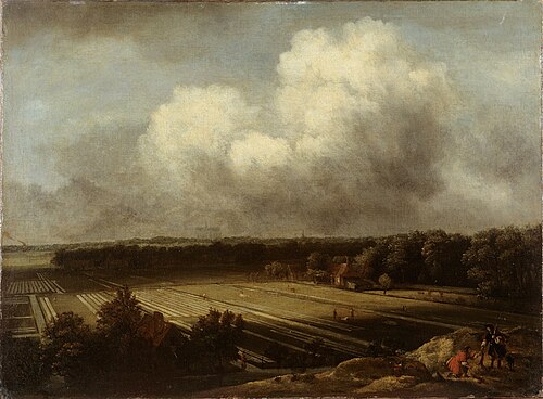 Bleaching of canvas near Haarlem., 1670, Jan van Kessel