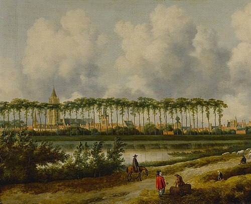A view of Gorinchem from the southwest, , Jan van Kessel