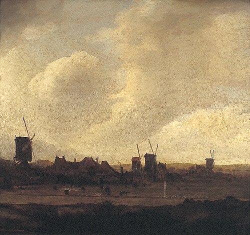 Village with wind-mills, 1669, Jan van Kessel