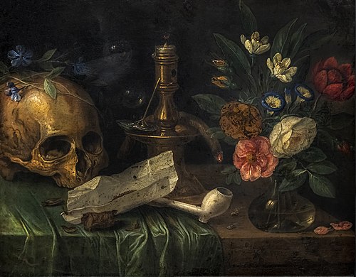 Vanité au crâne, 1679, Jan van Kessel