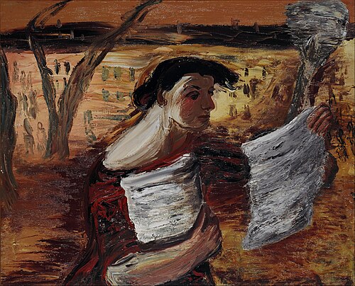 Woman with Leaflets, 1933, Aleksandrs Drēviņš