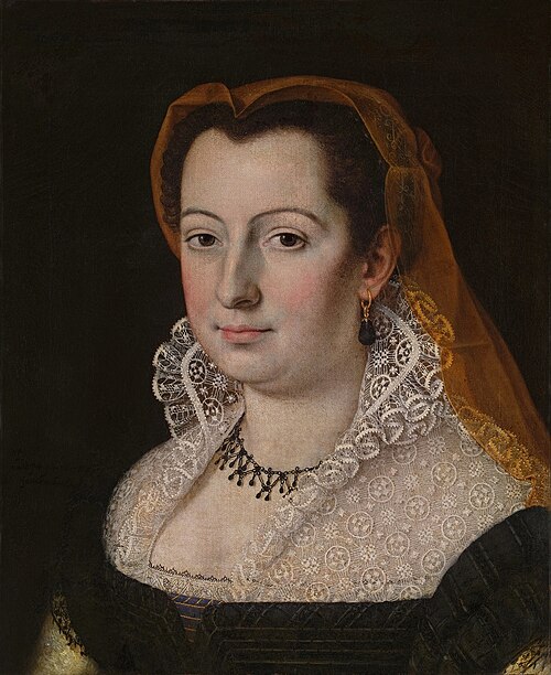 Portrait of a woman in a black dress, 1600, Scipione Pulzone