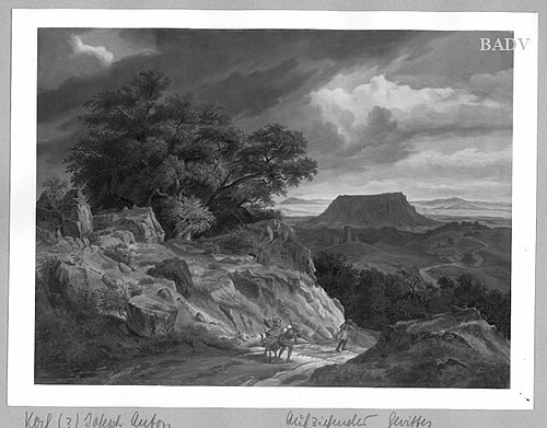 Südliche Landschaft mit aufziehendem Gewitter, 1837, Joseph Anton Koch