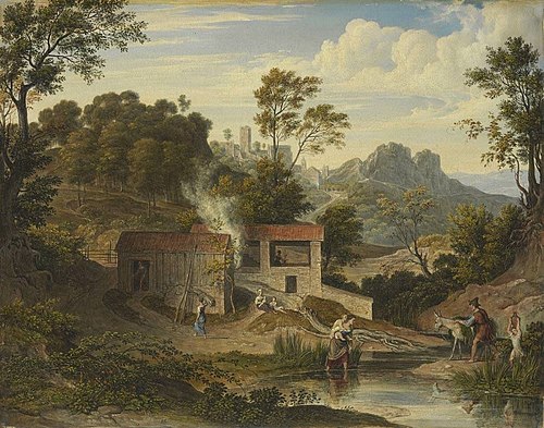 Ziegelhütte bei Olevano, 1830, Joseph Anton Koch