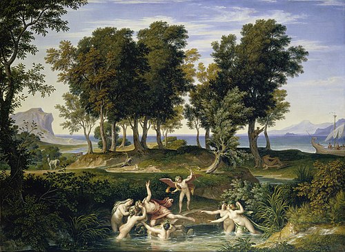 Landscape with the Rape of Hylas, 1832, Joseph Anton Koch