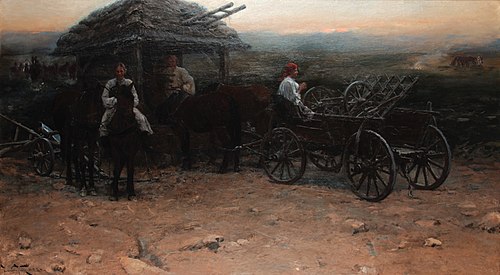 Travelers at dusk, 1897, Jaroslav Věšín