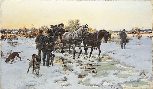 Winter ride, 1894, Jaroslav Věšín