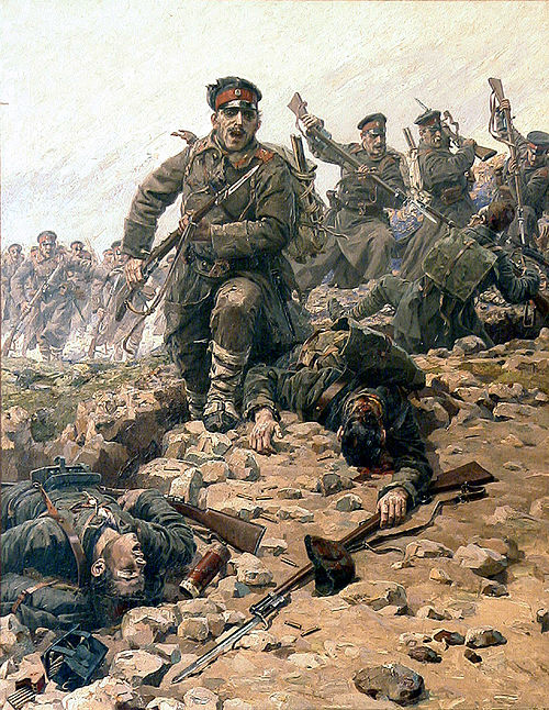 Bulgarians overrun the Turkish positions, 1912, Jaroslav Věšín