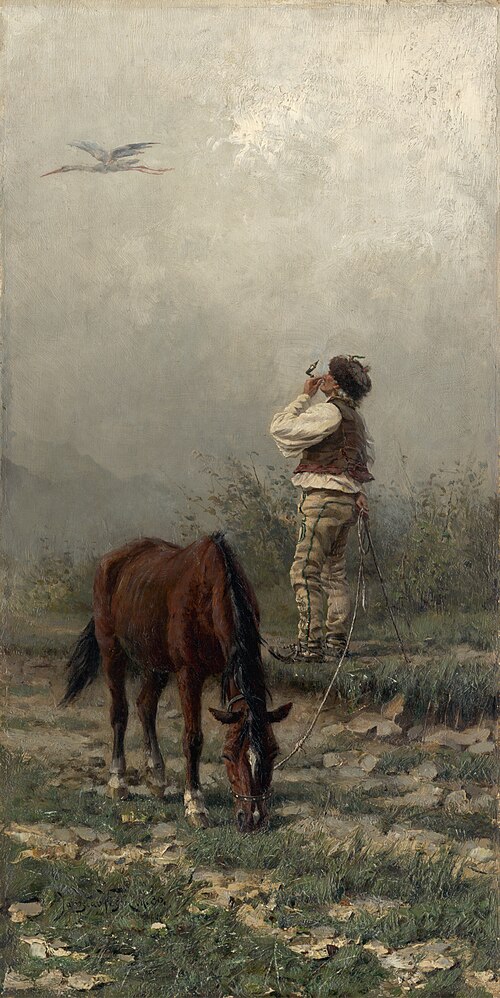 Čáp letí, 1896, Jaroslav Věšín