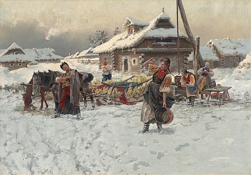Snowball throwing, 1892, Jaroslav Věšín