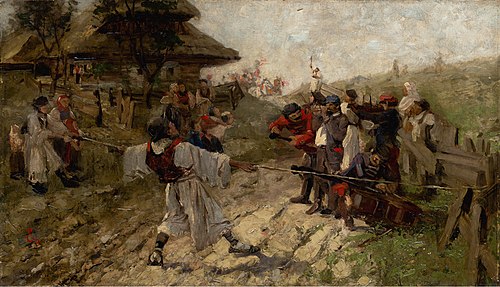 Zaťahovanie svadby, 1880, Jaroslav Věšín