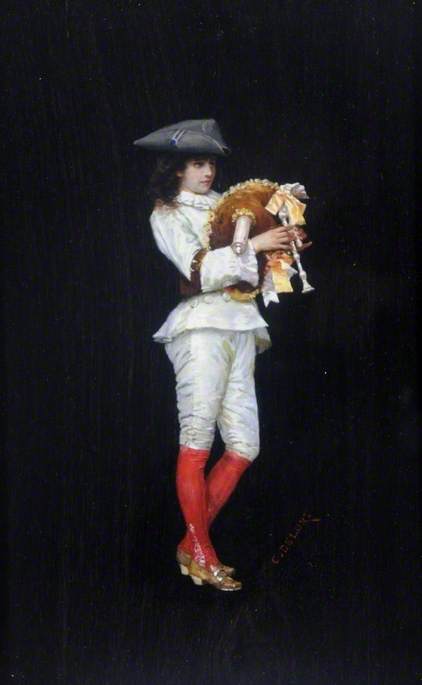 Girl with Bagpipes, 1885, Charles Delort