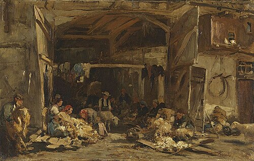 Schafschur, 1881, Albert Kappis