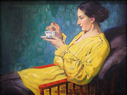 Woman with Tea Cup (Dorothea König), , Albert König