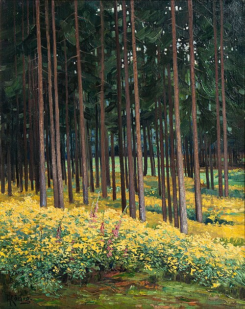 Blütenmeer im Wald, 1944, Albert König