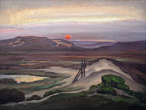 Bei Unterlüß (Abend in der Heide), 1920, Albert König