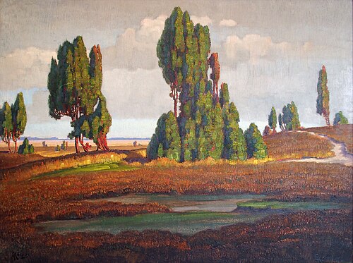 Heidelandschaft mit Wacholder, 1929, Albert König