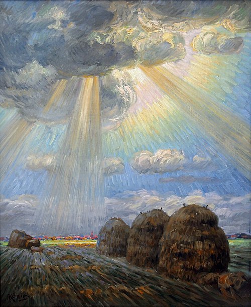 Sonne, die durch Wolken bricht, 1921, Albert König