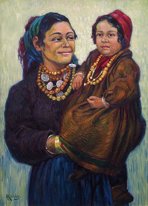 Zigeunerin mit Kind, 1915, Albert König
