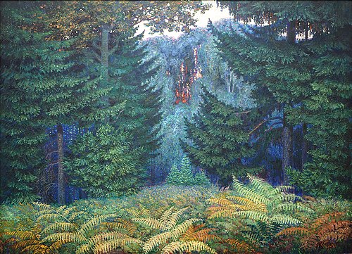 Forest interior, 1915, Albert König