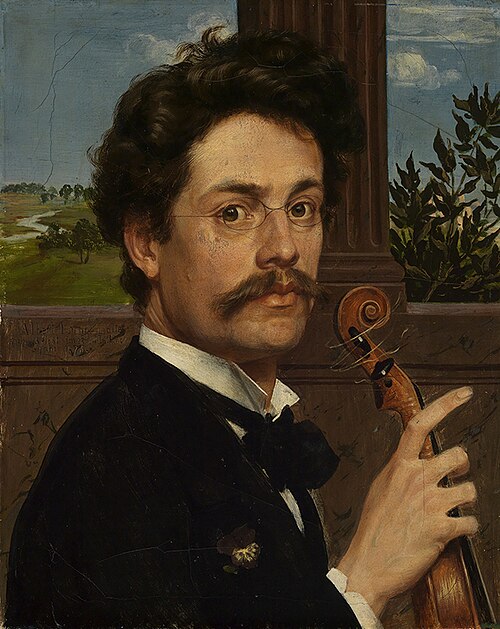 Selbstbildnis, 1875, Albert Lang