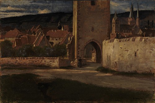 An der Stadtmauer von Gelnhausen, 1892, Albert Lang