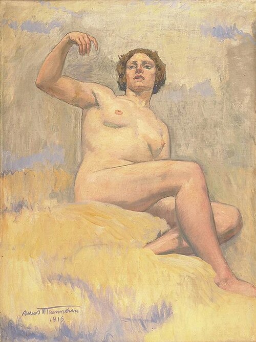 Mädchen in Wolken No. 3, 1916, Albert Maennchen